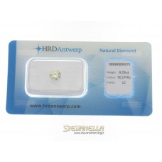Diamante taglio a Brillante ct. 0.79 colore L purezza IF N. 21